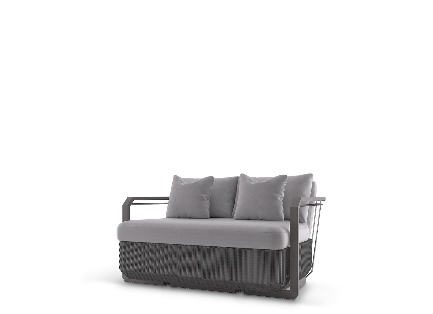 Hampton Grey Two-Seat Sofa