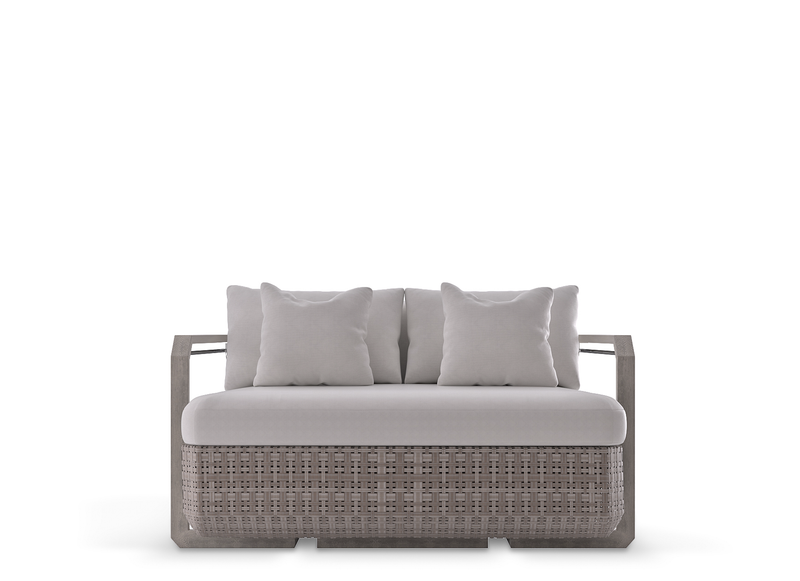 Hampton Wood Two-Seat Sofa