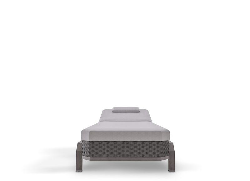 Hampton Grey Sunlounger alternate view