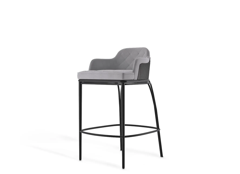 Charla Grey Bar Chair