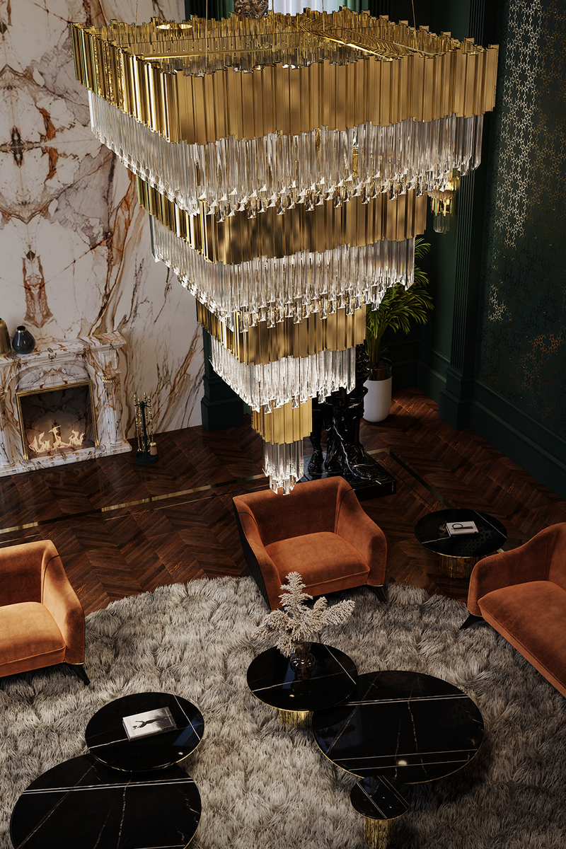 Empire Square Chandelier alternate view