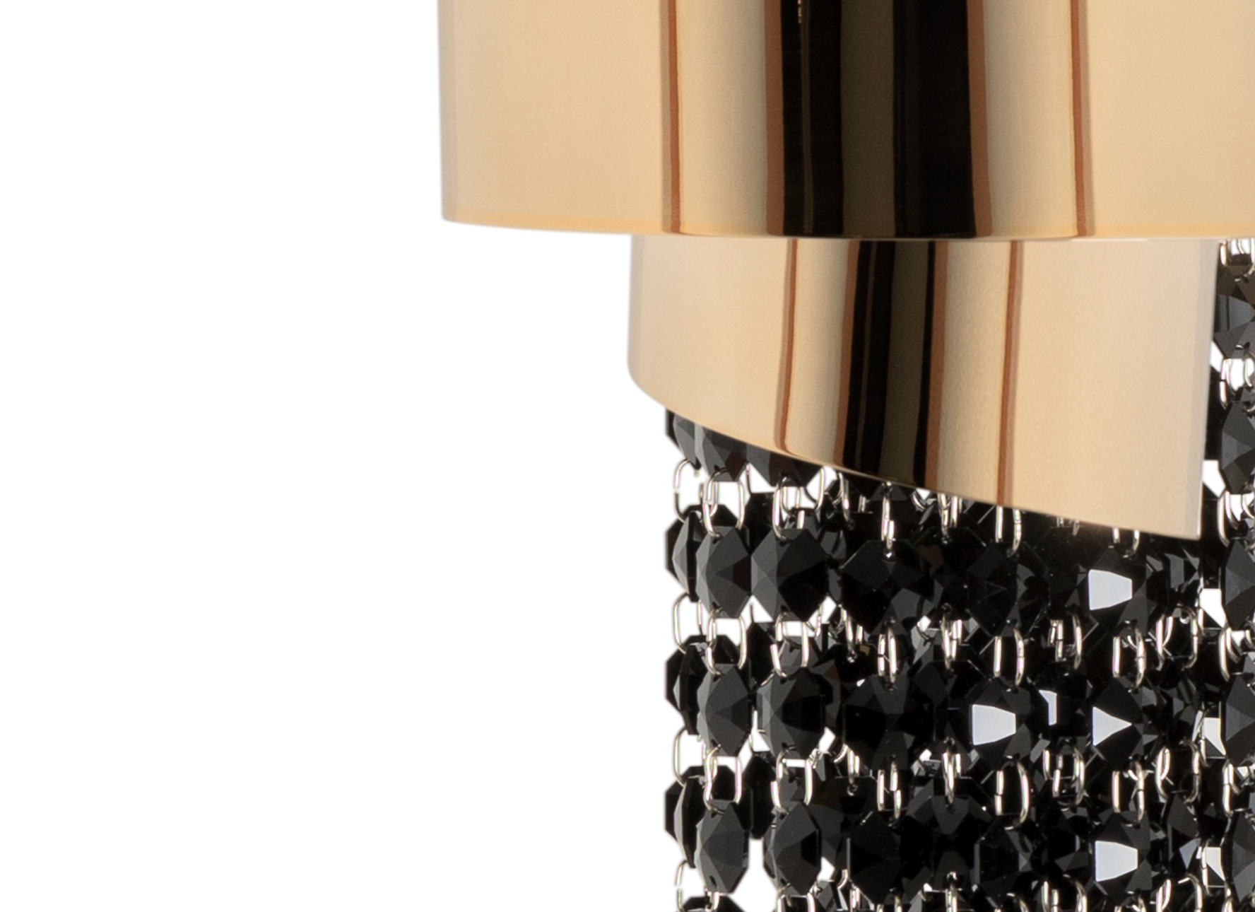 Guggenheim pendant light hanging in luxury living room with contemporary interior décor