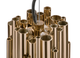 Brubeck pendant light with polished brass tubes and art deco design