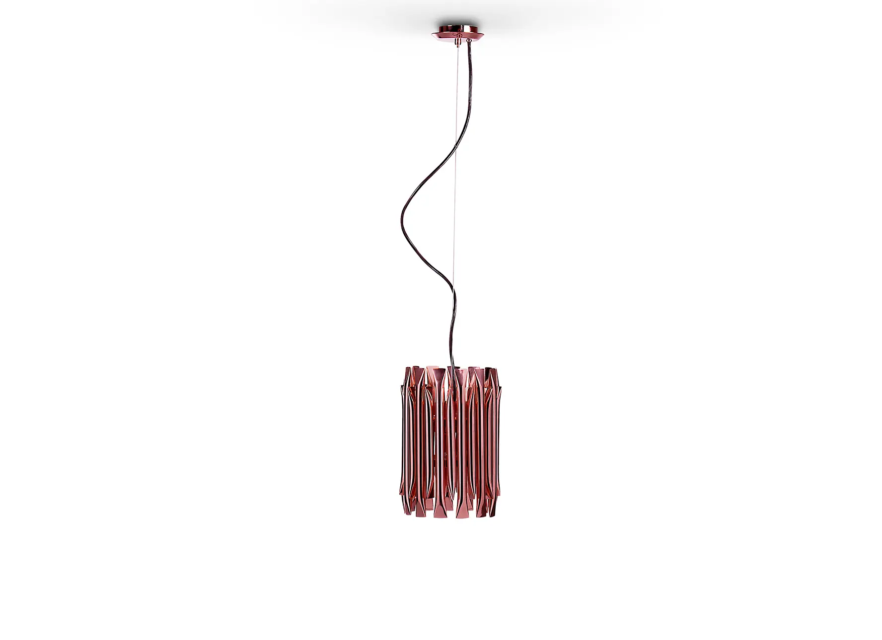 Matheny pendant light with gold brass tubes and modern art deco design