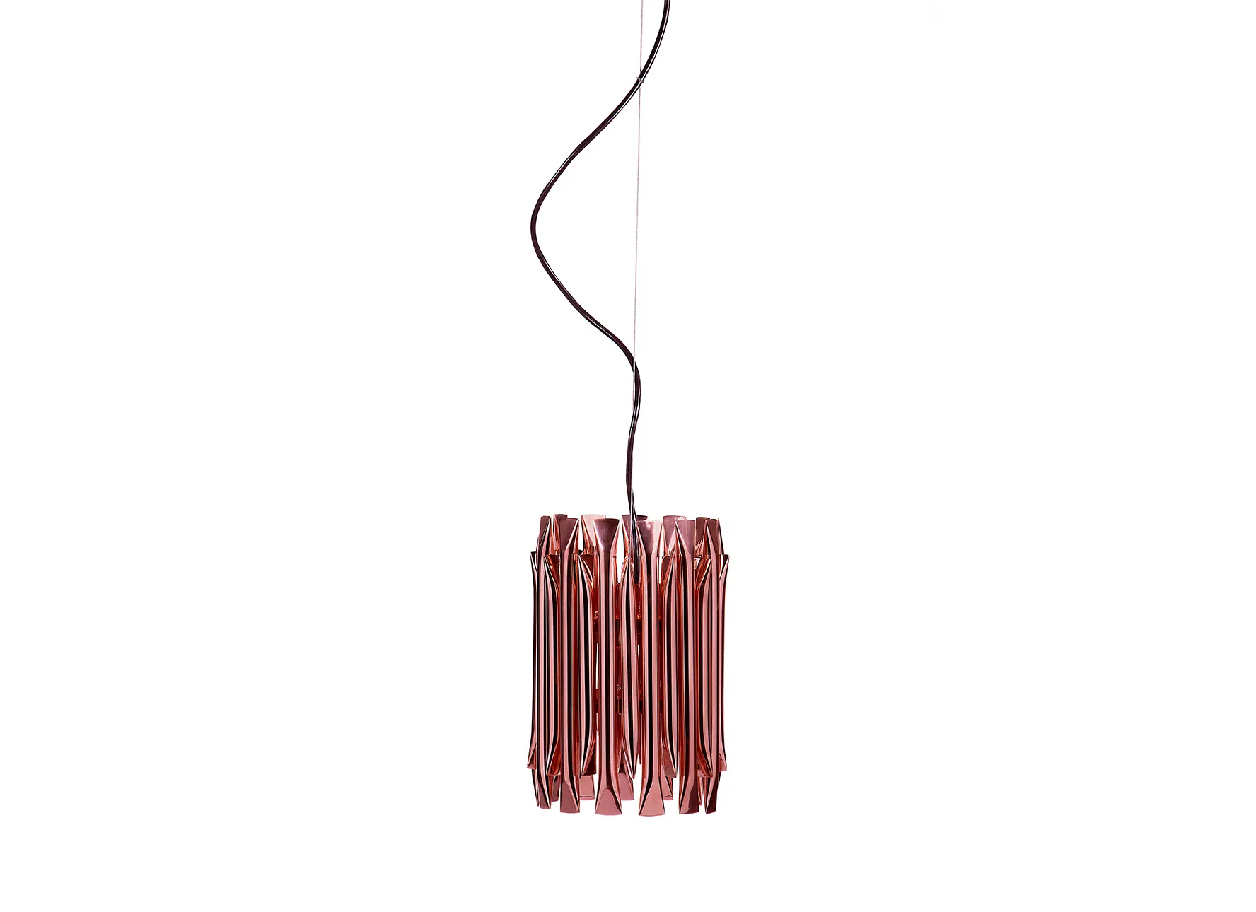 Matheny pendant light with gold brass tubes and modern art deco design