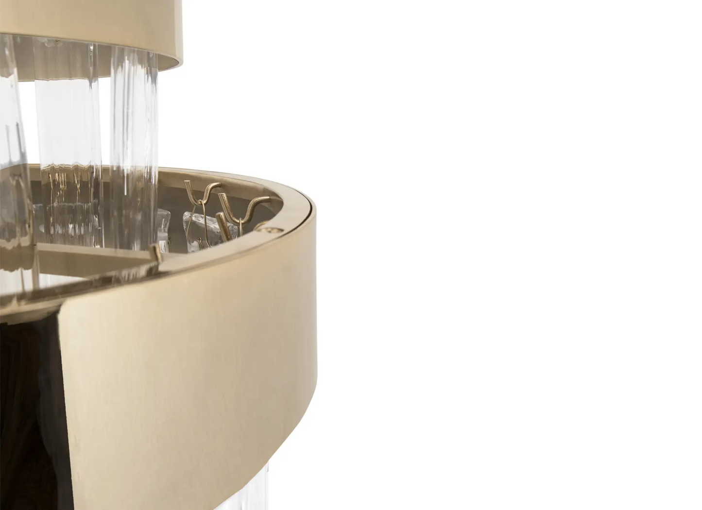 Babel pendant light hanging above dining table in contemporary living space