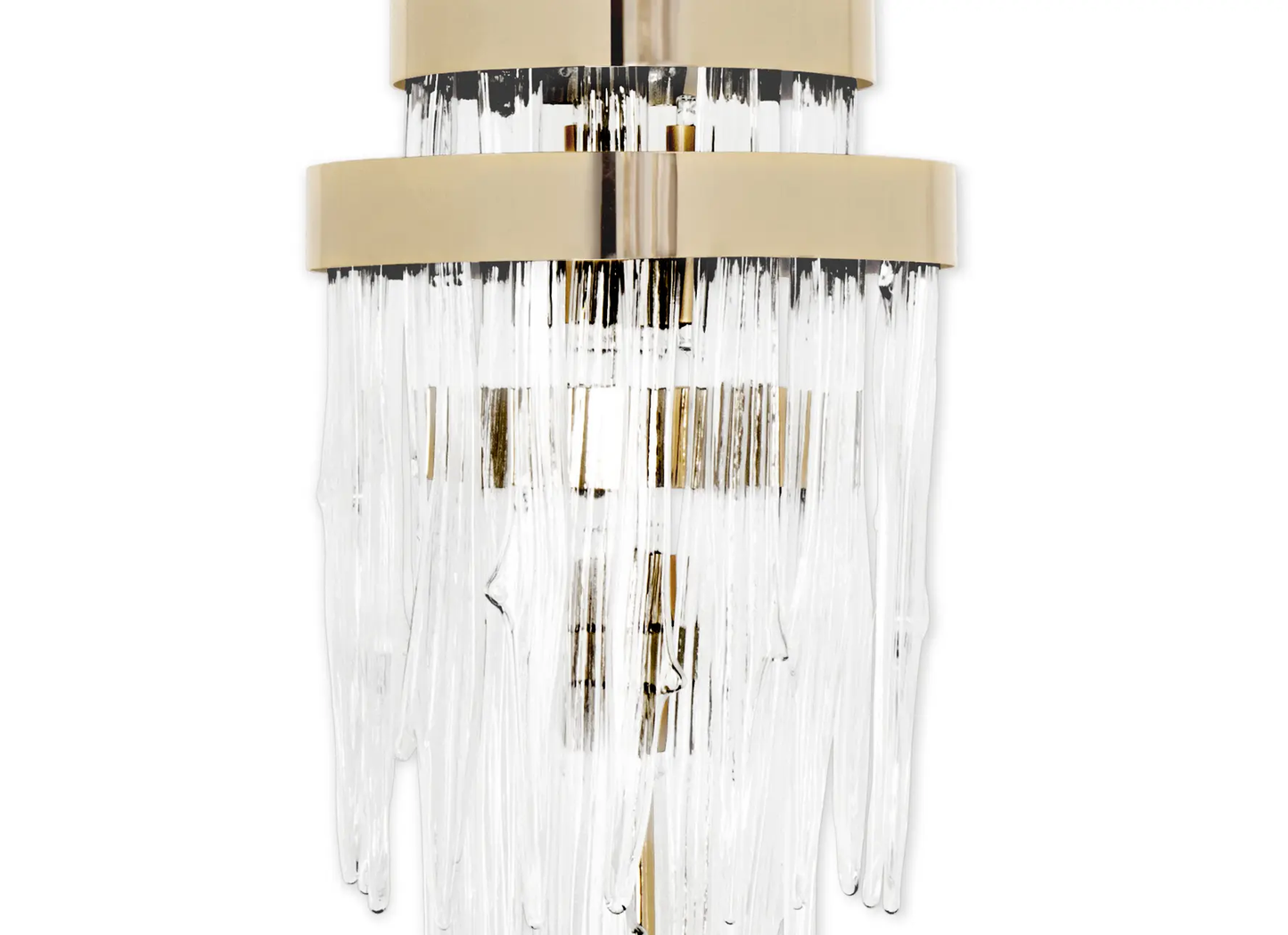Babel pendant light hanging above dining table in contemporary living space