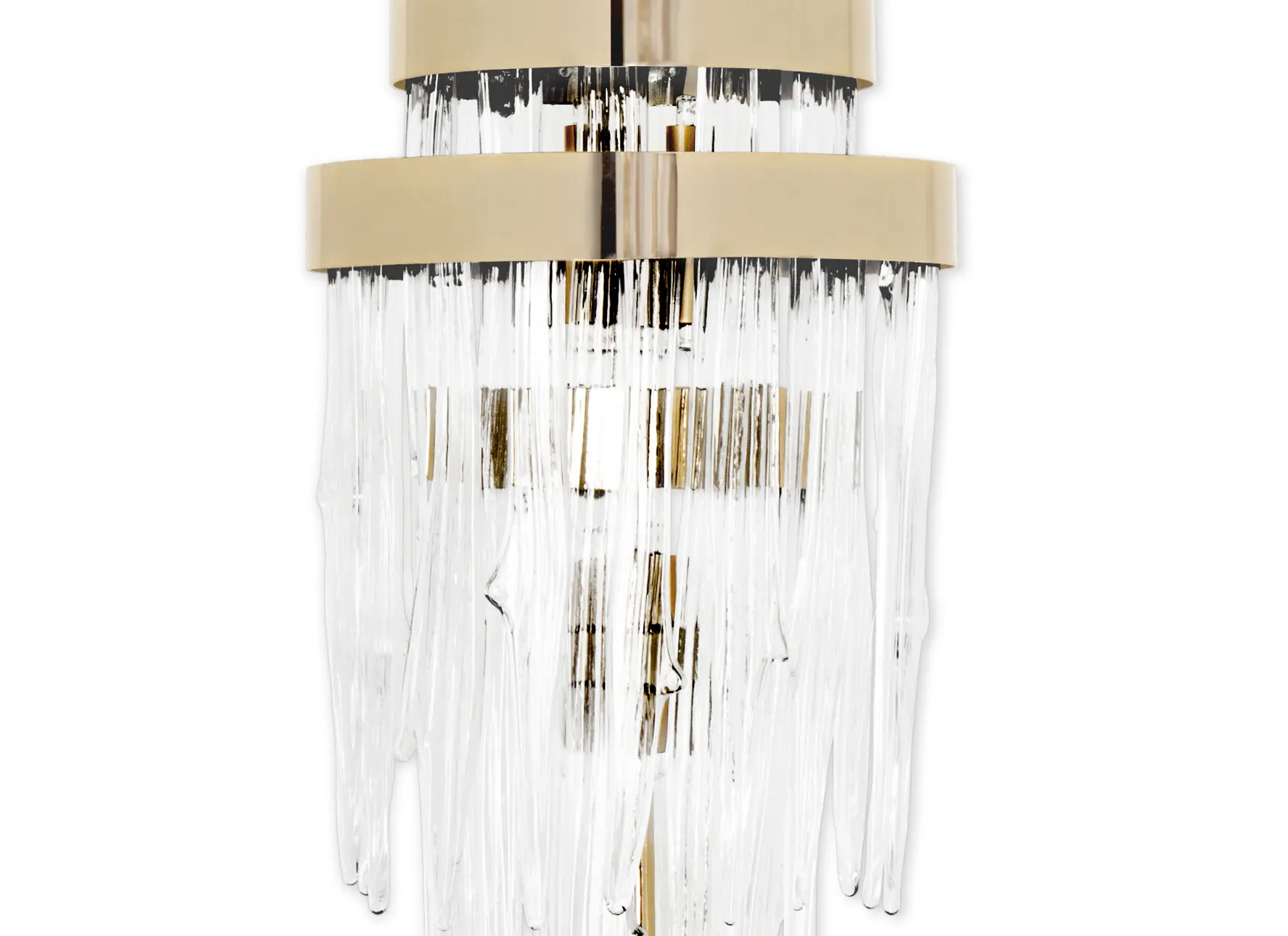Babel pendant light hanging above dining table in contemporary living space