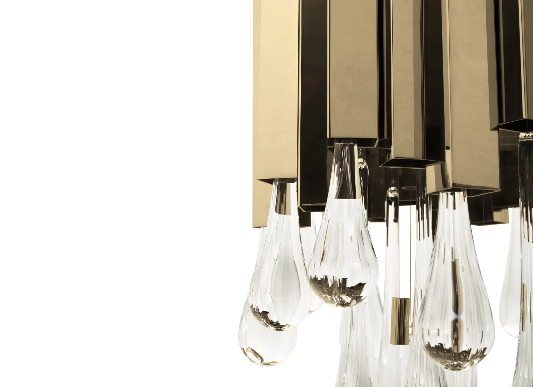 Trump pendant light illuminating modern living room interior