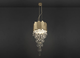 Trump pendant light illuminating modern living room interior